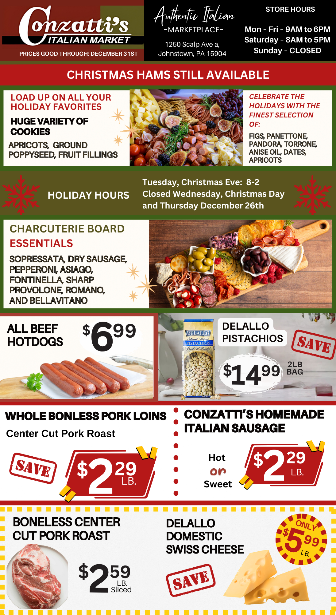 Holiday Promotions — Conzatti's Italian Market