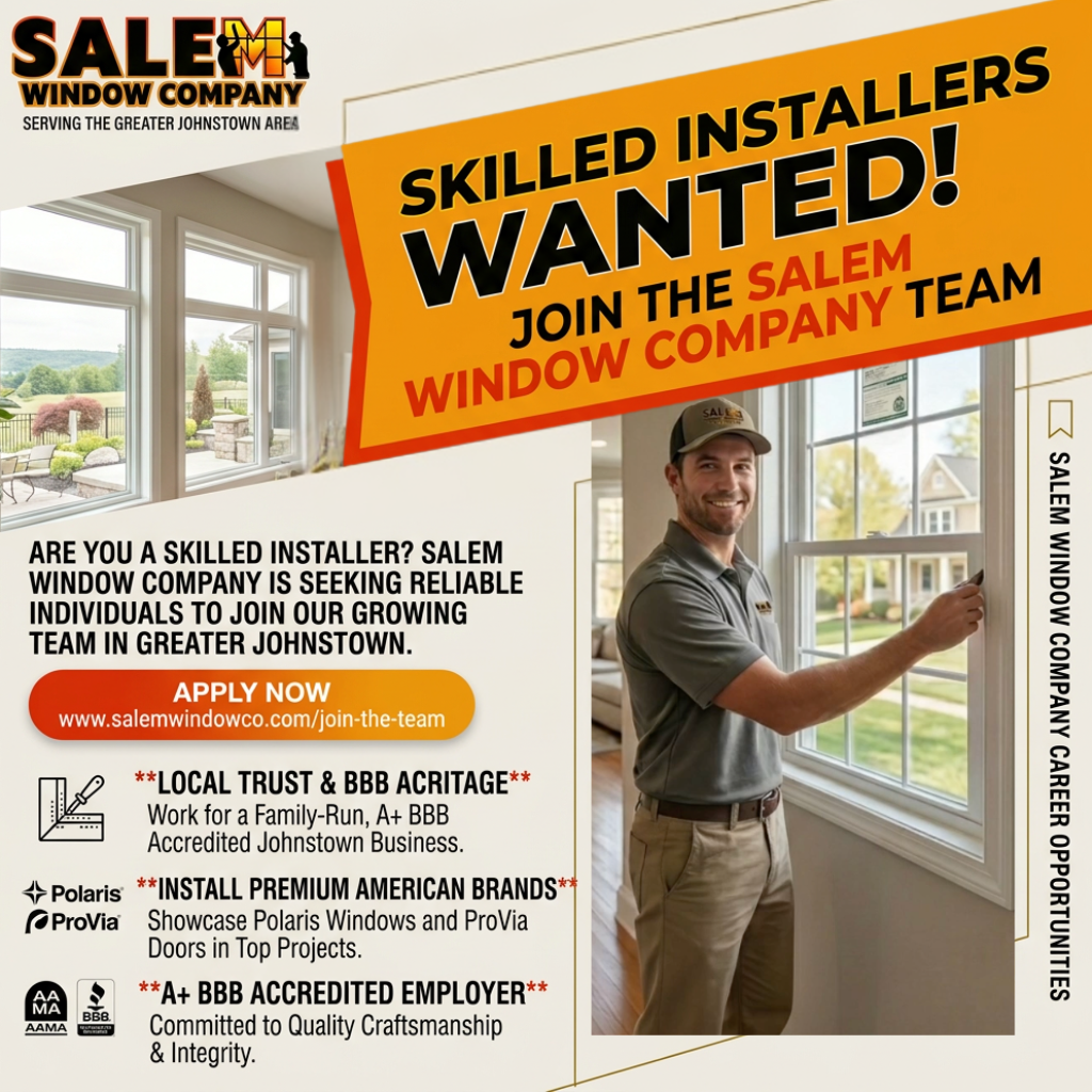 Skilled Installers Wanted — Salem Window Company